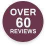 Over 60 Reviews stamp