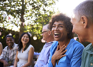 group of people enjoying themselves outside