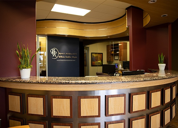 Dental office reception desk