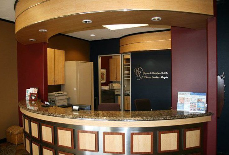 Dental office reception desk