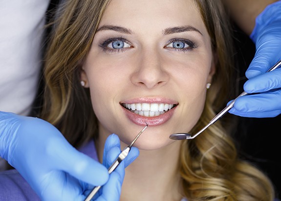 Woman with gorgeous smile after smile makeover